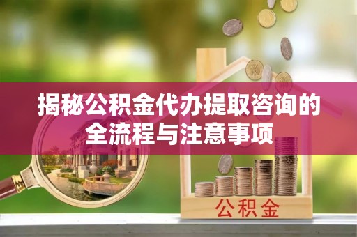 涡阳揭秘公积金代办提取咨询的全流程与注意事项