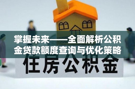 涡阳掌握未来——全面解析公积金贷款额度查询与优化策略