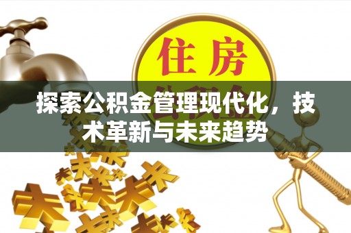 涡阳探索公积金管理现代化，技术革新与未来趋势