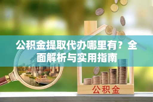 涡阳公积金提取代办哪里有？全面解析与实用指南