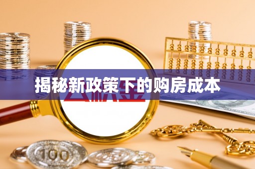 涡阳揭秘新政策下的购房成本
