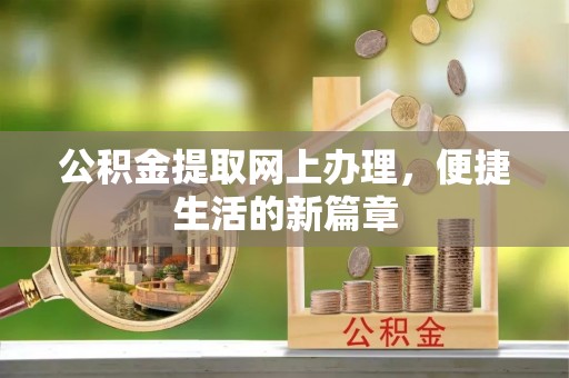 涡阳公积金提取网上办理，便捷生活的新篇章