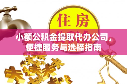 涡阳小额公积金提取代办公司，便捷服务与选择指南