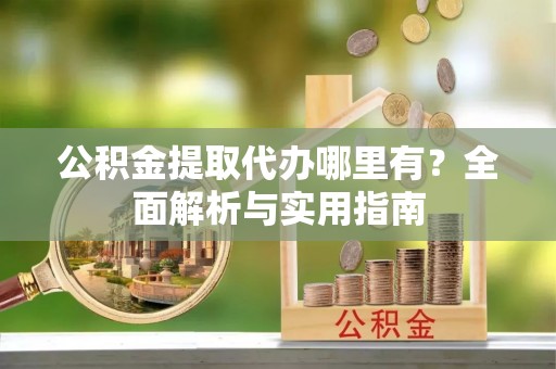 涡阳公积金提取代办哪里有？全面解析与实用指南