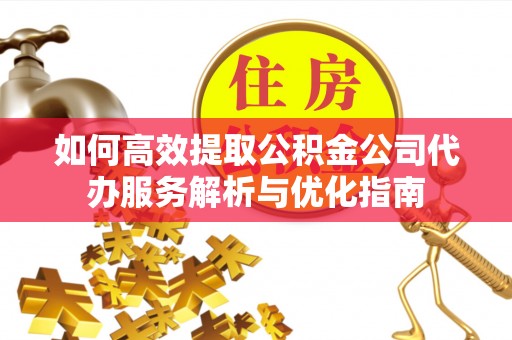 涡阳如何高效提取公积金公司代办服务解析与优化指南